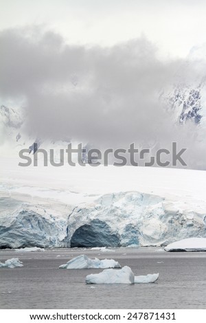 Antarctica - Dramatic Landscape - Coastline Of Antarctica With Ice Formations / Antarctica - Dramatic Landscape