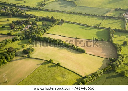 Similar – Foto Bild aerial of rural landscape with acre