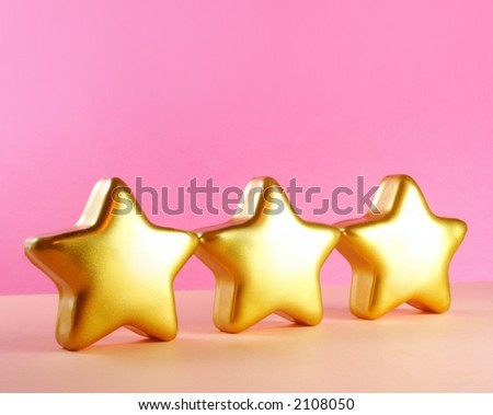 Stars - gold stars on pink background, abstract, xmas