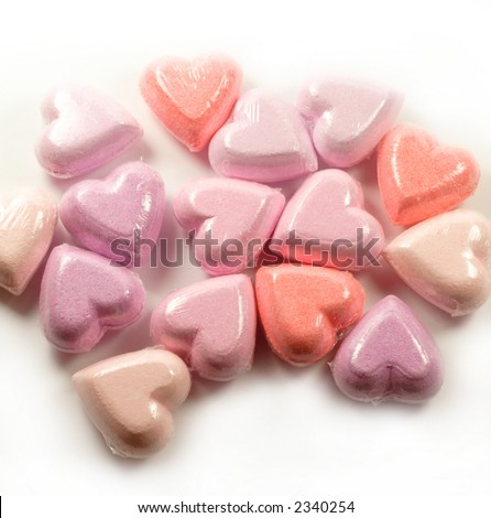 Hearts - Pink soap hearts bath accessories