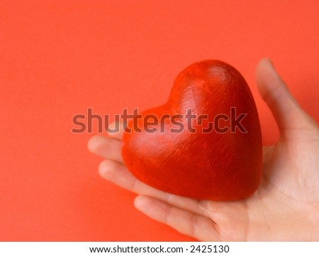 Valentines - red heart in hand