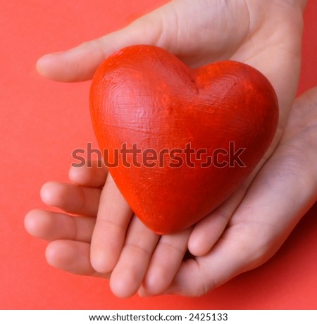 Valentines - red heart in hands