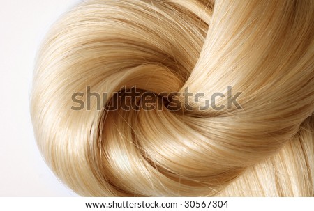 long blond human hair close-up
