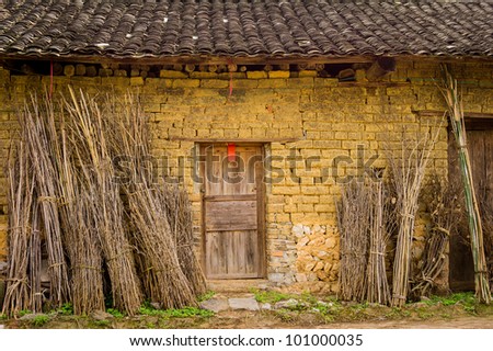 Old farm door, China