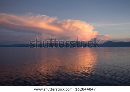 Sunset cruising out of Rabaul