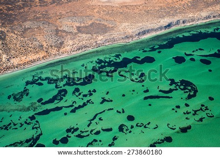 aerial patterns Shark Bay / Zuytdorp cliffs, Denham, Australia