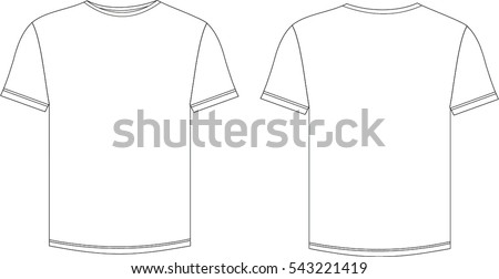 Vector tshirt fashion simple illustration mockup template
