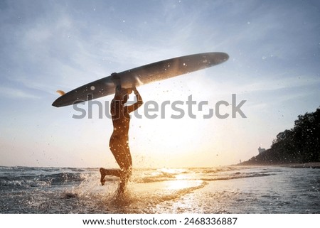 Similar – Image, Stock Photo #AS# Surfer after surfing