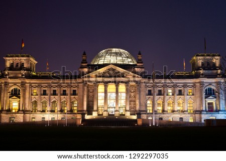 Similar – Image, Stock Photo The Reichstag at dusk, Berlin, Germany.