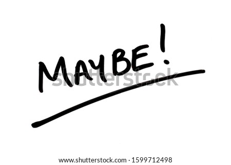 Image, Stock Photo CAN BE. Possible perchance