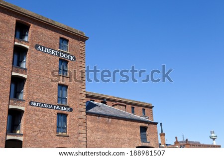 LIVERPOOL, UK - APRIL 18TH 2014: The historic Albert Dock in Liverpool on 18th April 2014.