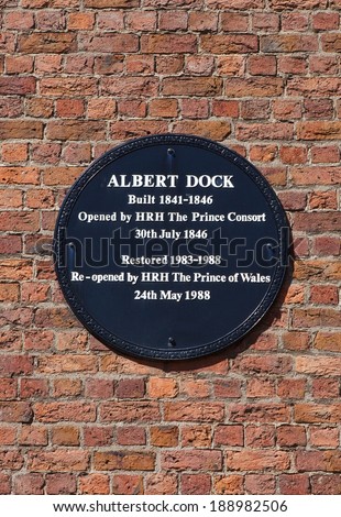 LIVERPOOL, UK - APRIL 18TH 2014: The historic Albert Dock in Liverpool on 18th April 2014.