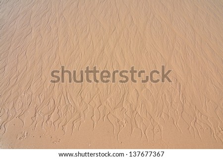 This is sand on the beach of Thailand, it like art of Thailand