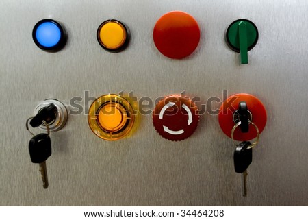 industrial electrical switch panel with key
