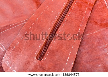 leather clothing - details of brown leather pattern