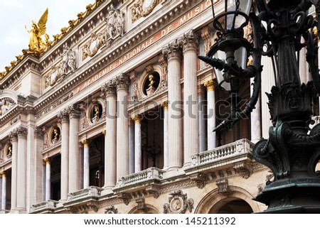 PARIS, FRANCE - MARCH 5: Opera House. Paris Opera was founded in 1669 by Louis XIV as the Academie d Opera, in Paris, France on March 5, 2013