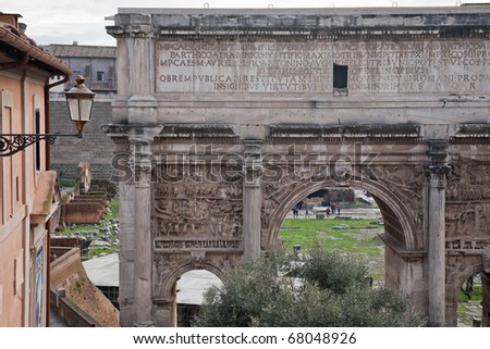 marble Arch of Septimius Severus on Capitoline Hill