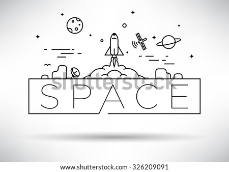 Spaceship Linear Vector Design