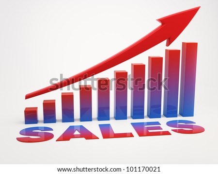 Sales Growth With Arrow Symbol (Concept Image) High Quality Render Of ...