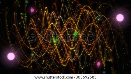 futuristic technology wave particle background design with lights
