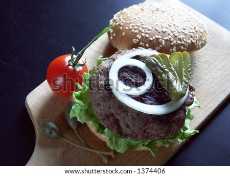 Beef Burger with bread