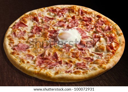 Pizza o sole mio with baked egg and ham - isolated\
Collection of dozens of various pizza (30 items)