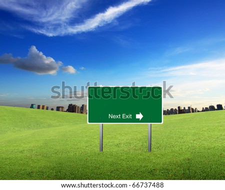 Traffic sign green