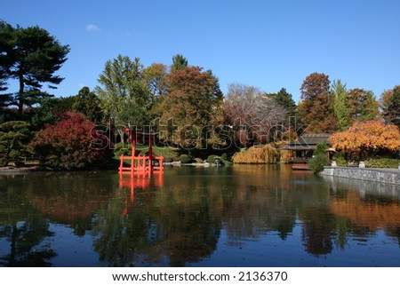 Japanese Garden during fall foliage