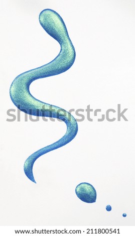 turquoise nail polish isolated on white background