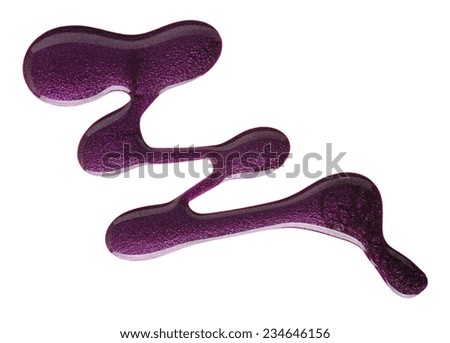 dark violet nail polish isolated on white background