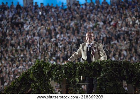 RIGA, LATVIA - July 7, 2013: The Latvian National Song and Dance Festival Grand Finale concert \
