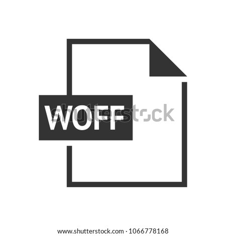 File format icon series in black and white. Web fonts. Vector illustration.