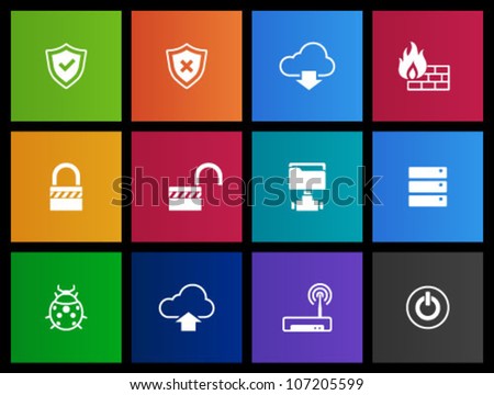 Computer network icon  series in Metro style.