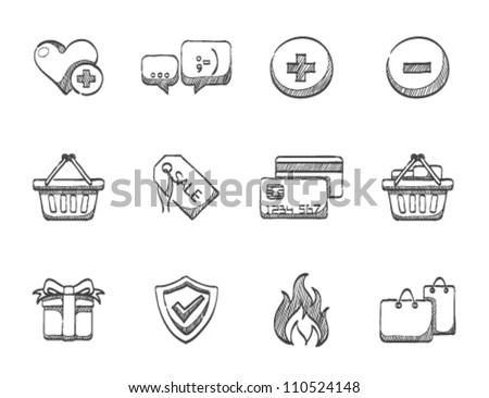 E commerce icon series in sketch