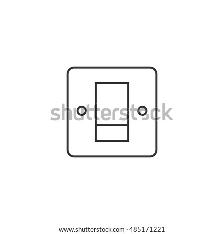 Electric switch icon in thin outline style.