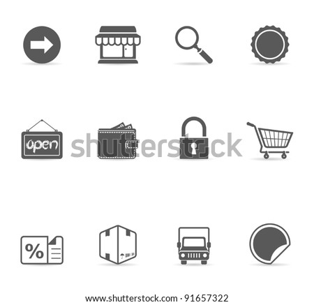 Single Color Icons - E-commerce