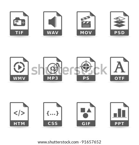 Single Color Icons - More File Format