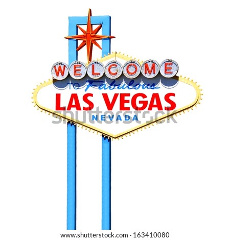 Famous Welcome To Fabulous Las Vegas Sign Isolated On White Stock Photo ...