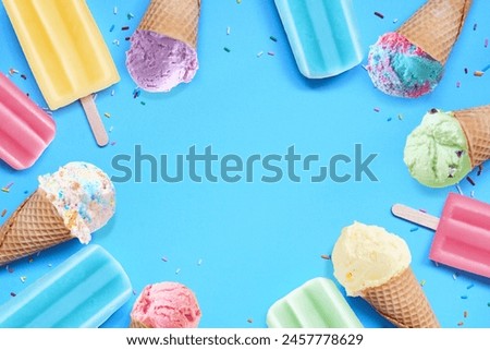 Similar – Image, Stock Photo Assorted ice cream popsicles