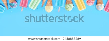 Similar – Image, Stock Photo Assorted ice cream popsicles