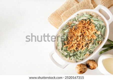 Similar – Image, Stock Photo Green beans in a bowl on yellow background with copy space