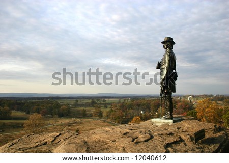 General Warren from Little Round Top in Gettysburg, Pennsylvania