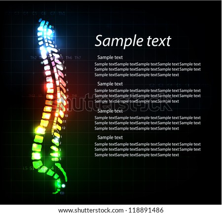 Human Spine Abstract Background Stock Vector Illustration 118891486