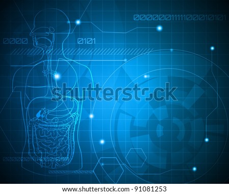 Medical background. Abstract digestive system.