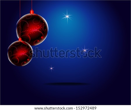 colorful christmas balls on dark colorful background