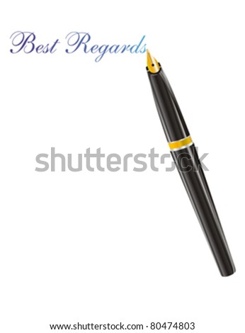 Sign Best Regards Stock Vector Illustration 80474803 : Shutterstock