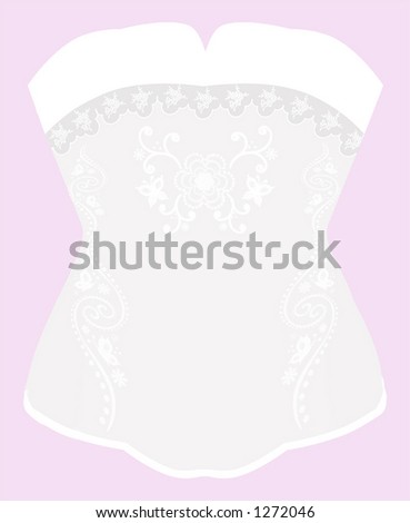 Bridal Corset with lace Illustration