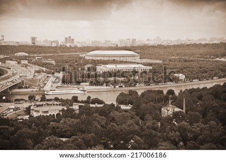 City of Moscow. Moscow River, Luzhniki sports complex