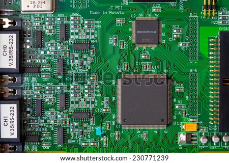 computer board with chips