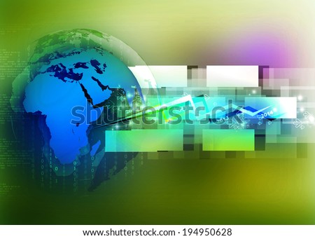 Global business market background in abstract design